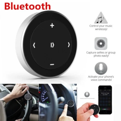 New Car Steering Wheel Bluetooth Media Music Remote Control Button Metal&Plastic - Image 1 of 4