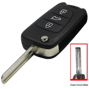 For Kia K2 K5 Rondo Sportage Soul Rio 3 Buttons Flip Smart Remote Key Shell Fob - Picture 1 of 6