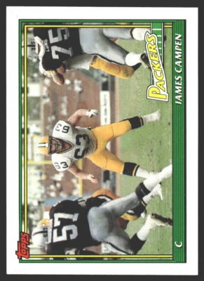James Campen #454 1991 Topps Green Bay PackersRC Rookie - Image 1 of 2