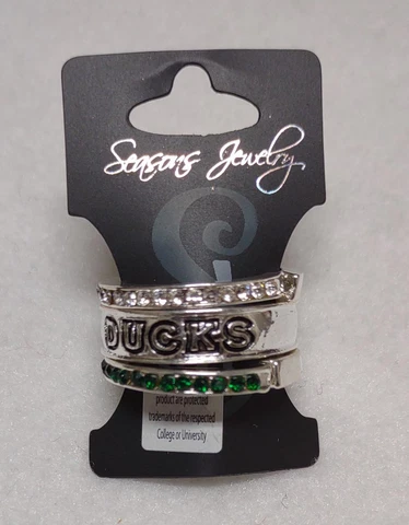Oregon Ducks 3-Piece Stacked   Game Day Team Color  Stretch Ring Set -AS IS Cover