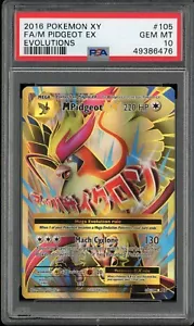 2016 Pokemon Evolutions Full Art M Pidgeot EX #105 PSA 10 GEM MINT - Picture 1 of 2