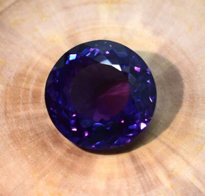 25 Ct+ Natural AA+ CERTIFIED Alexandrite Color Change Round Cut Loose Gemstone - Picture 1 of 10