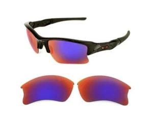 NEW POLARIZED CUSTOM LIGHT +RED XLJ LENS FOR OAKLEY FLAK JACKET SUNGLASSES - Picture 1 of 5