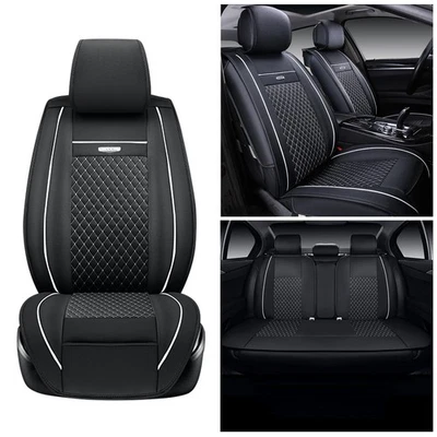 Car Seat Covers for Jaguar 5-Seats Protection Cushion Black white 1001 Foto 1 de 4