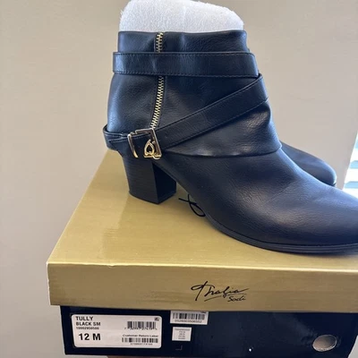 Thalia & Sodi Tully Black leather Zipper Bootie  Brand New Size 12M - Image 1 of 4