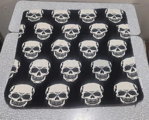 LAGERHAUS Glitzer TOTENKOPF Überwurf Akzent KISSENHÜLLE oder NUR UMSCHLAG 19" Quadrat - Bild 1 von 13