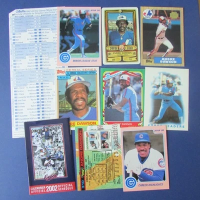 ANDRE DAWSON (10 DIFF) 1982 2002 TOPPS STAR FLEER CALENDARIO EXPOSICIONES CUBROS Foto 1 de 4