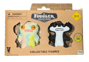Paquete de 2 mini figuras divertidas de monstruo feo Fuggler | Munch Munch y zorro sospechoso - Imagen 1 de 8