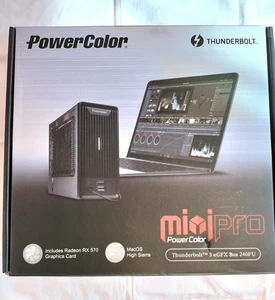 Powercolor Mini Pro Tb 3 Equipped with RX 570 graphics card Used Japan - Picture 1 of 7