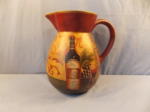 Kirkland s Pitcher 'Vineyard" Pitcher 16" tall - Picture 1 of 5