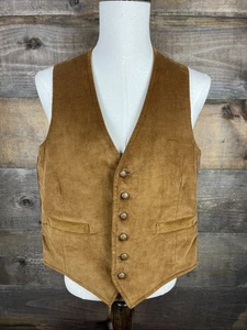 Chaleco de pana estilo occidental vintage años 70 Sears marrón talla mediana para hombre - Imagen 1 de 13