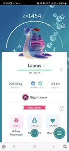 Pokémon Gigantamax Lapras Tr@de GO - Imagen 1 de 1