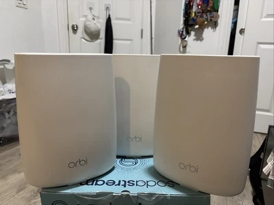 Netgear Orbi AC3000 Mesh WiFi System RBR50v2 + 2 RBS50v2 Router & Satellites - Image 1 of 4