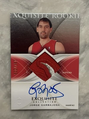 2006 Upper Deck Exquisite Collection Jorge Garbajosa Rookie Patch Auto /225 #77 - Image 1 of 2