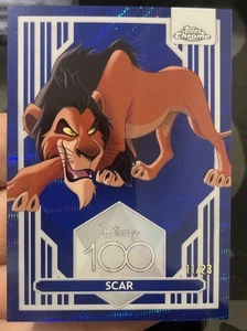2023 Topps Chrome Disney 100 #62 SCAR -Blue Wave Refractor/23 - Imagen 1 de 1