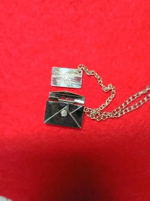 Colar envelope criativo casal carta de amor pingente joia presente dos namorados - Imagem 1 de 4