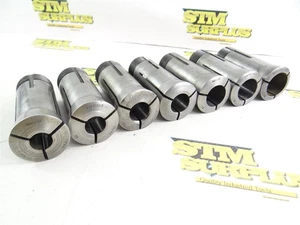 7 HARDINGE 5C COLLETS 17/32" TO 1-1/32" SIZE RANGE ALL 32NDS  - Picture 1 of 13