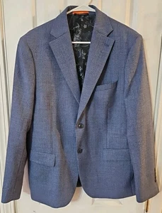 Talia Men’s Blue Plaid Slim Fit Blazer Size 40S - Picture 1 of 9