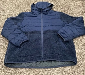 REI cooperative puffer jacket with hood and Sherpa men’s size large - Picture 1 of 3