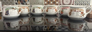 Vintage Soup Bowls with Handles Iconic Recipes X 6 - Picture 1 of 1