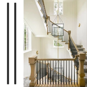 30 Pack 44inch Stair Spindles Hollow Round Iron Balusters 5/8 for Indoor Stairs - Picture 1 of 8