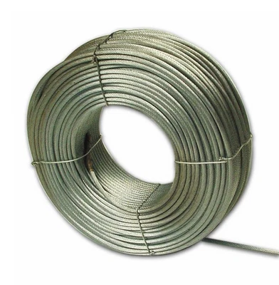 FUNE CAVO ANTIGIRO ACCIAIO ZINCATO Ø 5 MM  X 1 METRO FILI 133 ROTTURA KG. 1380 - Immagine 1 di 4