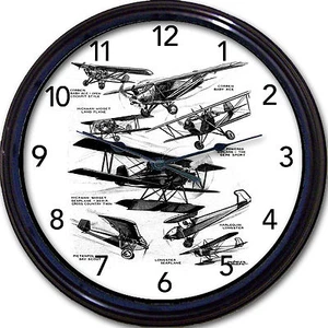 Vintage Airplane Wall Clock Longster Harlequin Corben Pientenpoil Ace Pilot 10" - Picture 1 of 1