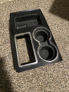 2009-2014 Ford F150 Center Console Cup Holder Shifter Bezel Trim Black Carbon - Picture 1 of 5