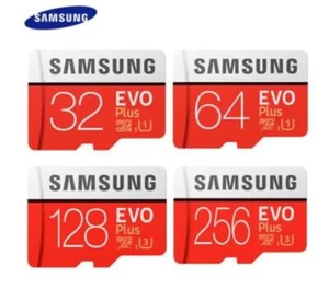 SAMSUNG EVO Plus Micro SD 32GB 64GB 128 Class 10 SDXC Speicherkarte mit Adapter - Picture 1 of 12