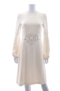 Valentino Bordado Vestido de Seda / Marfil / Pvp - Imagen 1 de 5