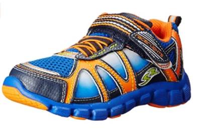 Zapatilla deportiva Stride Rite Kids Racer Light-Up Velocity azul marino/naranja (niño pequeño) YB48583 Foto 1 de 4