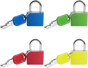 4Pcs Suitcase Lock,4 Colors Mini Padlock with Key Small Locks for Schoolbag Back - Picture 1 of 8