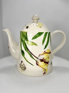 Spode Floral Haven Ascot Teekanne & Deckel - Tulpen und Schmetterlinge - Bild 1 von 6