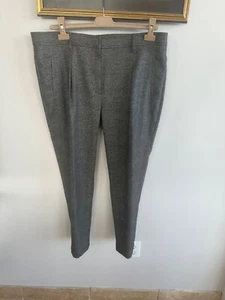BRUNELLO CUCINELLI  Virgin wool Tweed grey straight leg trousers pants sz 48 New - Foto 1 di 7