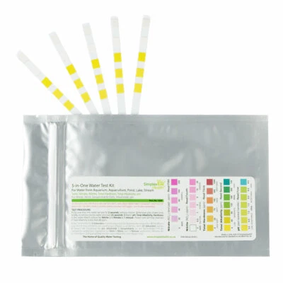 Water Testing Strips Kit Nitrate Nitrite Total Hardness Total Alkalinity pH x 5