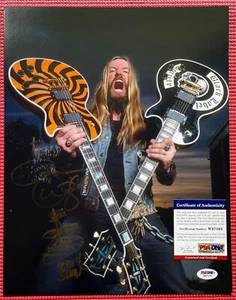 PSA/DNA signed 11"x 14" handsigniert ZAKK WYLDE Farbfoto PANTERA OZZY BLS - Bild 1 von 3