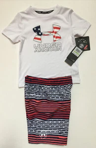 UNDER ARMOUR Boys Rash guard & Trunks OR Swim Trunks UPF 50+; Szs 4-7, YS-YXL - Picture 1 of 34