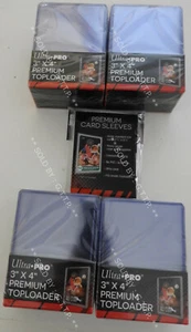 ULTRA PRO 3 X 4 INCH PREMIUM TOP LOADERS(X100) + PREMIUM CARD SLEEVES (X100) - Picture 1 of 4