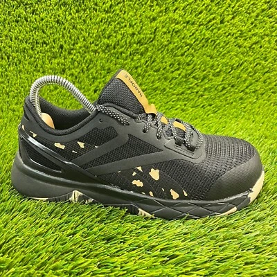 Zapatos de trabajo Reebok Nanoflex TR bajos para mujer talla 8M negros con puntera compuesta Foto 1 de 4