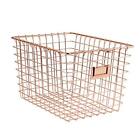 Wire, Vintage Locker Basket Style, Rustic Farmhouse Chic Steel Storage for Cl...