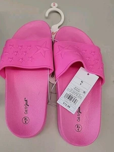 Cat and Jack Girls Pink Lexie slipper Sandals XL 6 - Great For Pool  - Picture 1 of 3