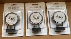 IMPLUS Sof Sole Black Shoe Shine kit with Spong and shine cloth Pack of 3 - Picture 1 of 4