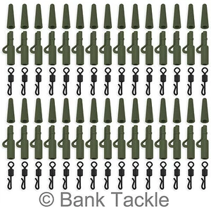 Juego de clips de plomo con pivotes de cambio rápido 90 piezas aparejos de aparejos de pesca de carpa (AQ) - Imagen 1 de 16