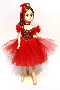 Bambola vintage MADAME ALEXANDER Elise Ballerina 17" in rosso disegno - Foto 1 di 10