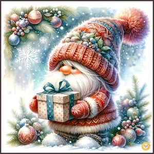 Gnomo de Navidad 1477 Gráfico Contado Punto de Cruz Patrón Aguja - Imagen 1 de 5