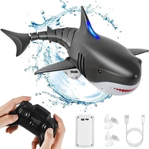 Remote Control Dinosaur Kids Whale Shark Diving Rc Boat Light Spray Water Toy - Picture 1 of 12