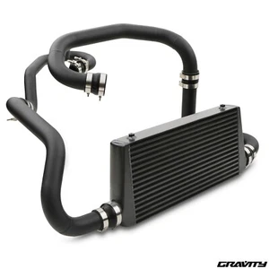 KIT INTERCOOLER DE MONTAJE FRONTAL NEGRO MVT FMIC PARA SUBARU IMPREZA CLASSIC GC8 95-01 - Imagen 1 de 8