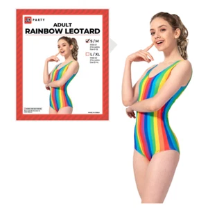 Adult Rainbow Stripe Leotard - Picture 1 of 4