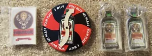 Jägermeister Lot 2 Keychains 1 Spin Button, 10 Temporary Tatoos NEW Jagermeister - Picture 1 of 3
