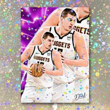 Nikola Jokic Holographic Triple Trouble Sketch Card Limited 2/5 Dr. Dunk